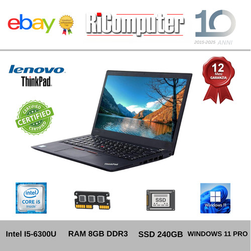 Lenovo thinkpad t460 8gb - lenovo, i5