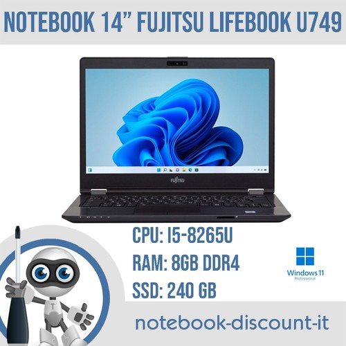 Notebook fujitsu lifebook - notebook, 14"